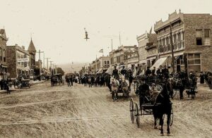 Downtown Montrose, Colorado development circa 1882