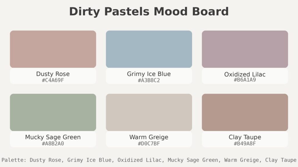 Home Decor Includes Dirty Pastels Mood Board