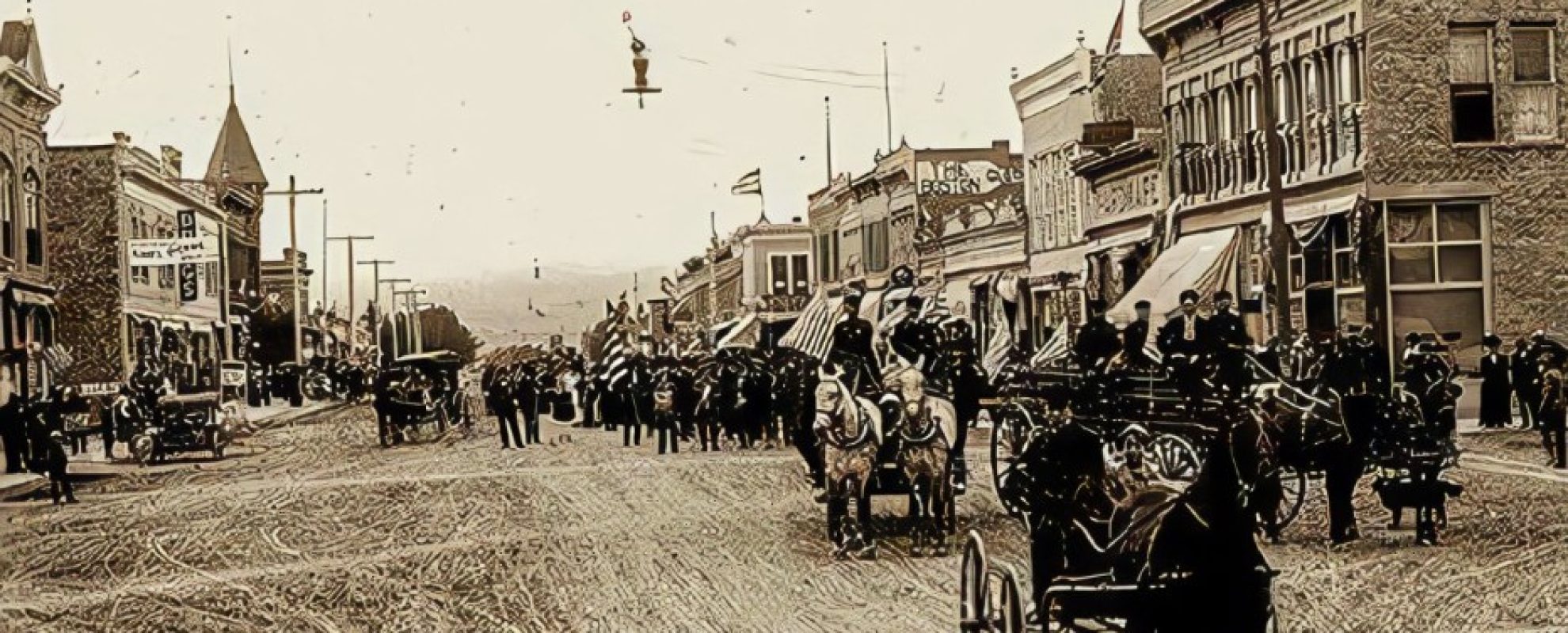 Downtown Montrose, Colorado development circa 1882