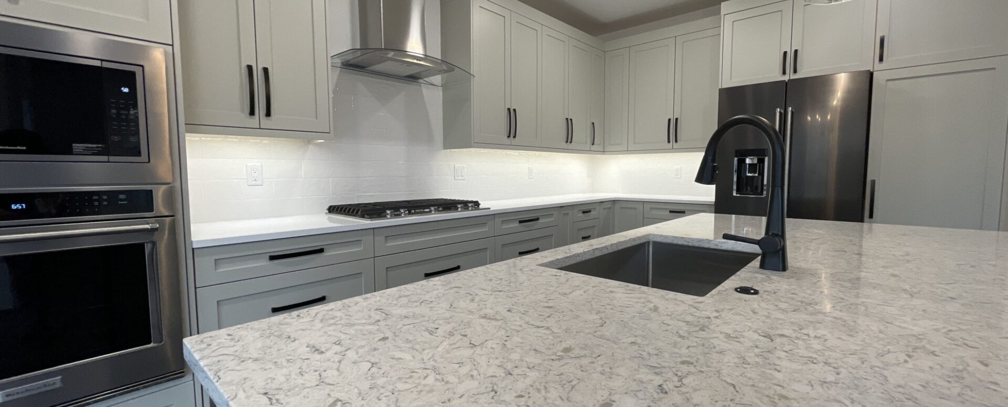 Montrose Quartz Counters in Spruce Point Patio Homes